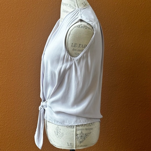 Rag & Bone ”Felix” Silk Sleeveless Tie Front Lilac Color Blouse Size XS EUC! - Picture 6 of 10